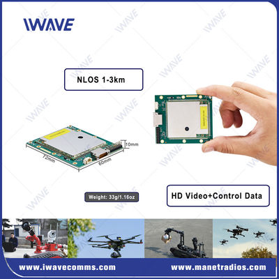 Transmisor de vídeo de 33g para drones en miniatura 10 km en línea descendente IP MESH módulo incrustado